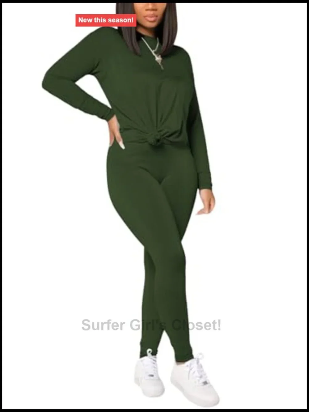 Women's Casual 2 Piece Outfits Long Sleeve Sweatsuits Jogger Sets Stretch